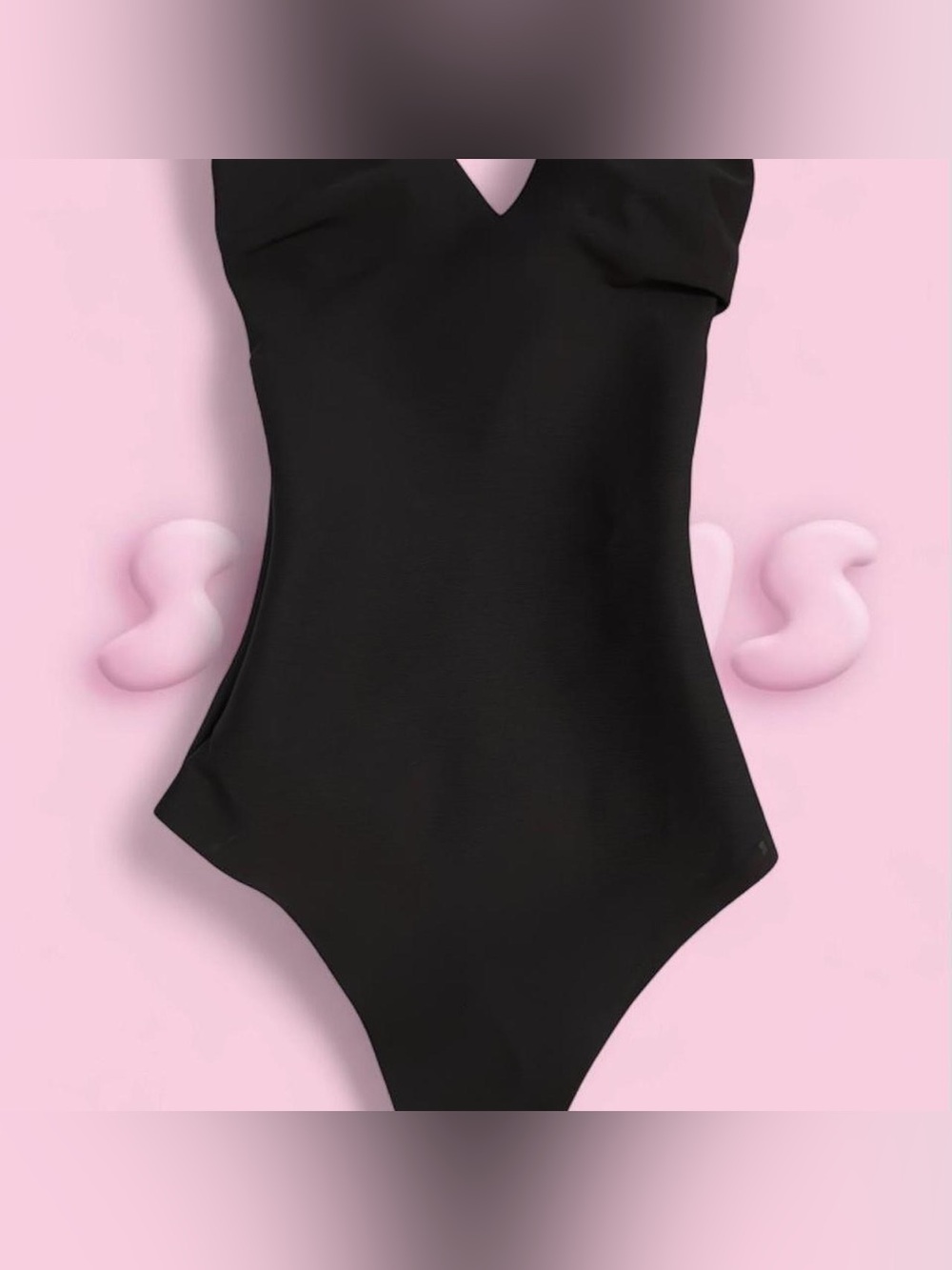SKIMS Black Viral One-Piece Bodysuit